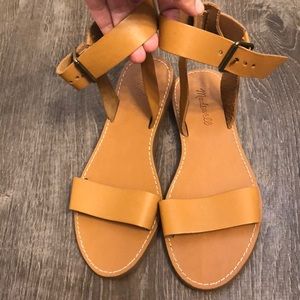 Madewell Boardwalk Leather Ankle Strap Sandals